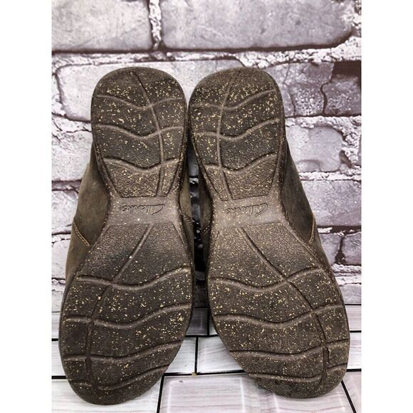 Clarks Collection Brown Leather Slip On Mules Clogs Shoes Women Sz 7.5W US/38EU - Picture 15 of 15